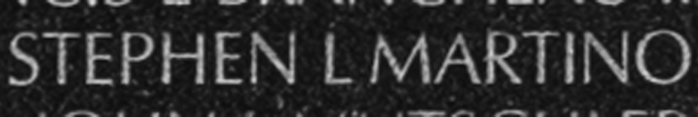 Corporal Stephen Lee Martino's name inscribed on The Wall